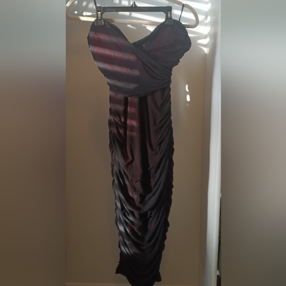 SHEIN Elegant Strapless Dark Dress
